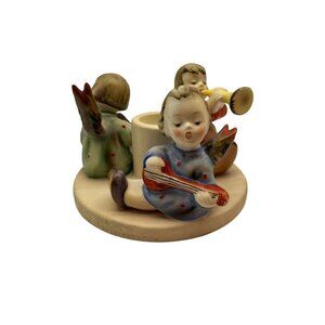 Hummel Figurine Herald Angels Candlestick Holder TMK2 Full Bee Goebel Germany